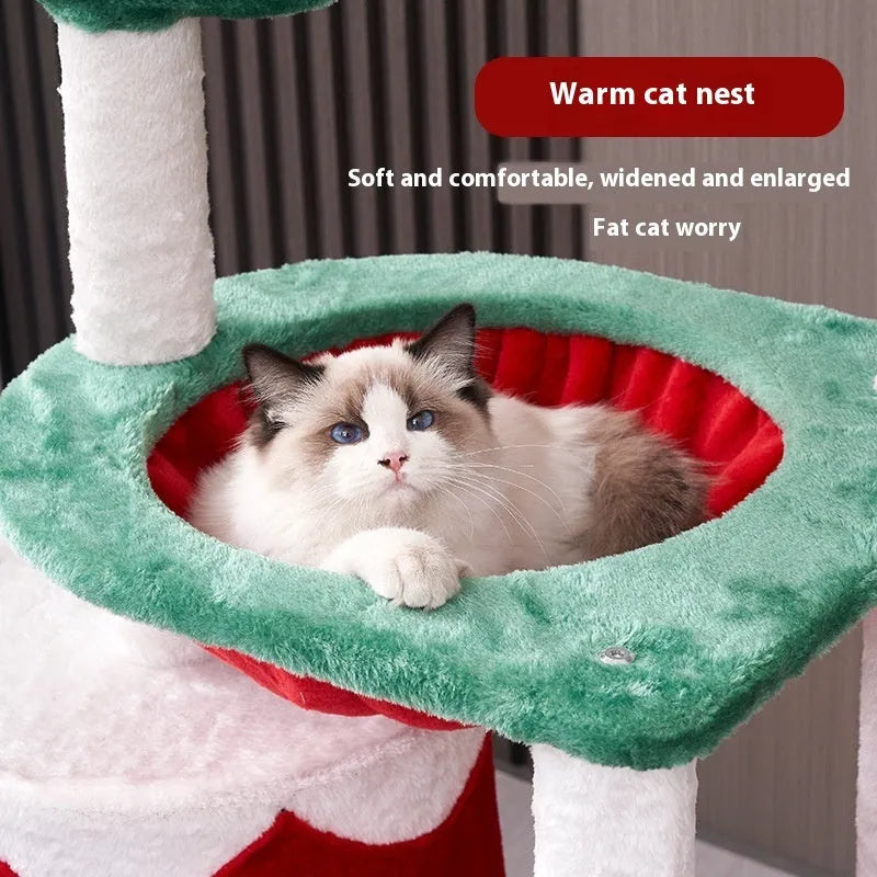 Christmas colour matching cat scratch integrated toy with density plate construction