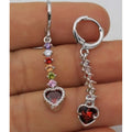 Women's heart-shaped alloy earrings with gold electroplated finish