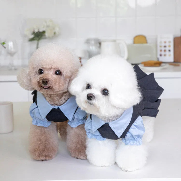 Dark grey polyester dog jumper casual coat style shown on mannequin