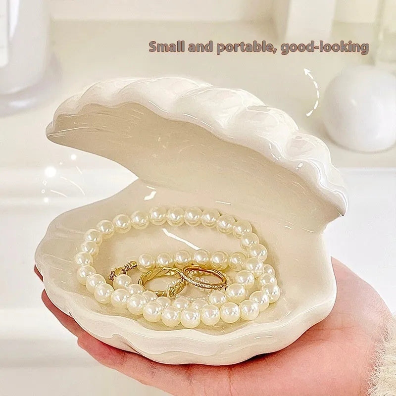 Yellow porcelain storage tray for girls with optional pink or white shell and night light.