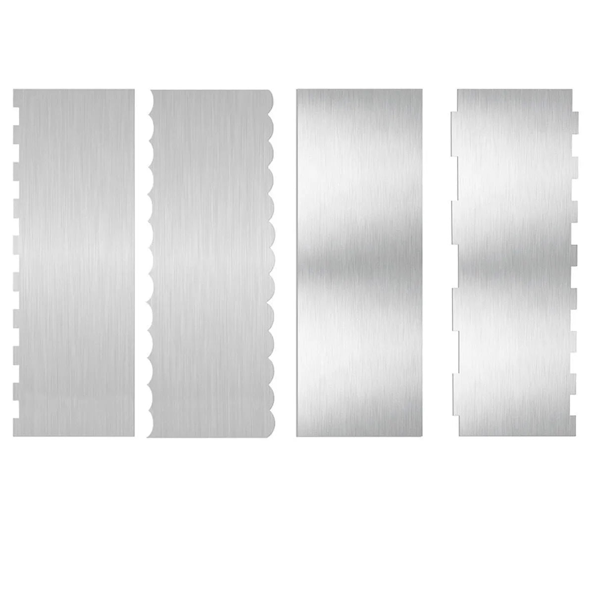 Stainless steel cream scraper with polygon cake pattern designs in modern simplicity style
