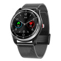 Heying smart bracelet men's sports watch with metal case, heart rate monitor, step counter, and remote selfie on a wrist
