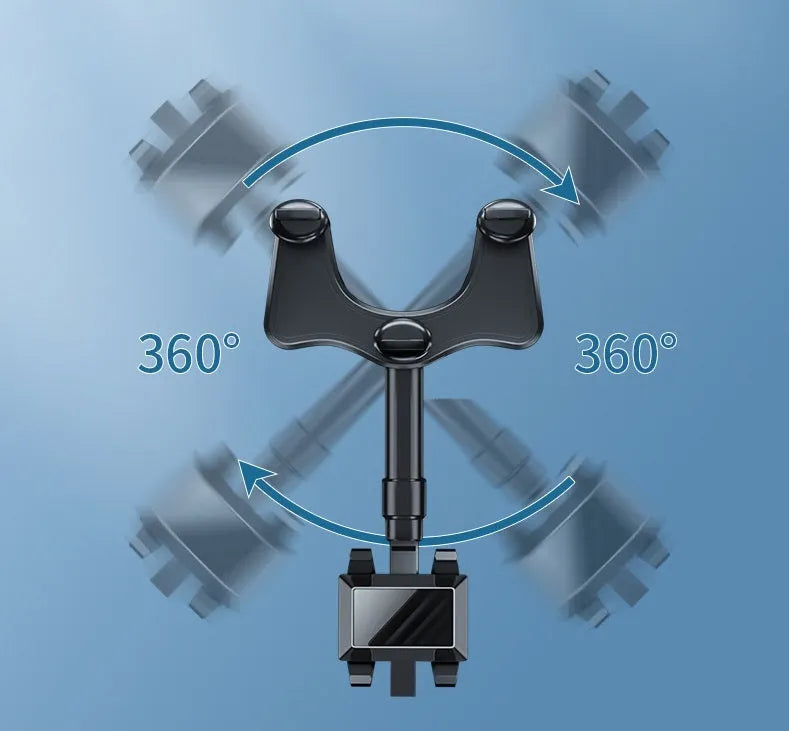 Rearview mirror navigation bracket with left-right rotation adjustment in vehicle