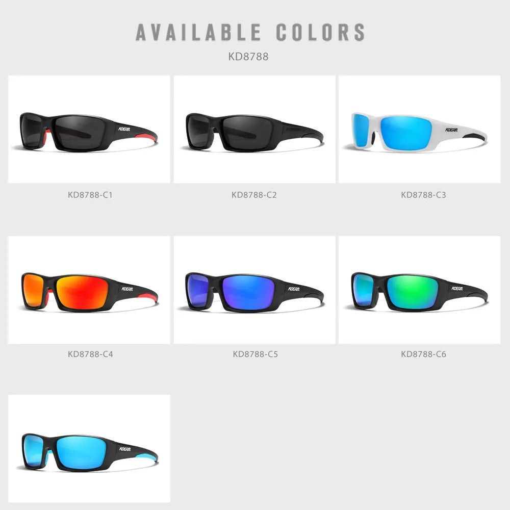 Ultralight polarised sports sunglasses with TR90 frame and silicone nose pad in colour option C1.