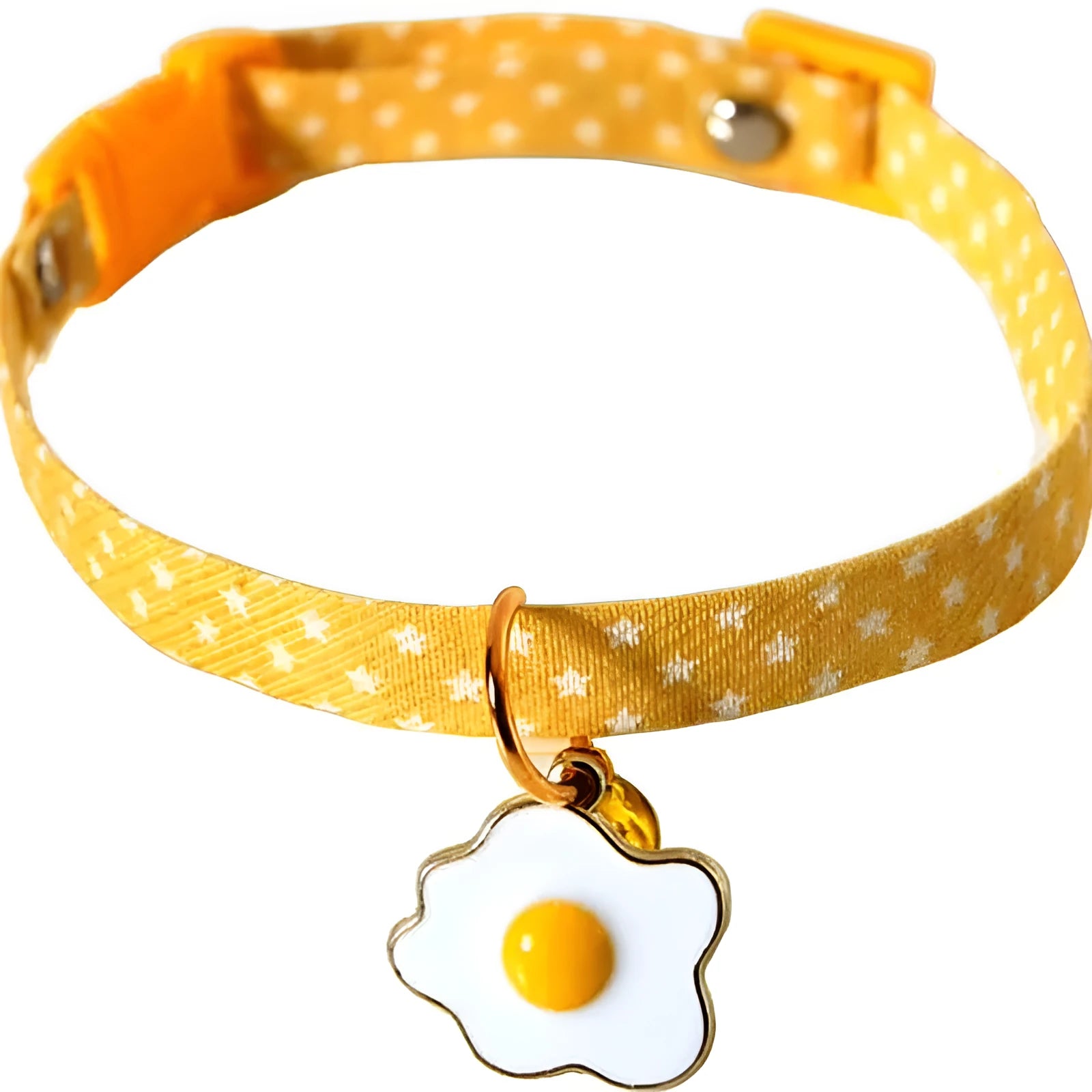 Green adjustable cat collar with bell pendant and bow tie attachment for small dogs
