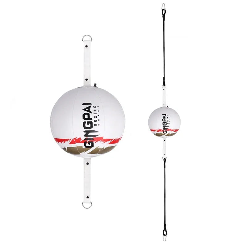 Hanging boxing speed ball for reaction training in black, black and green, or white colour options