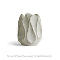 Irregular ceramic art vase with magnesium clay construction for flower arrangements