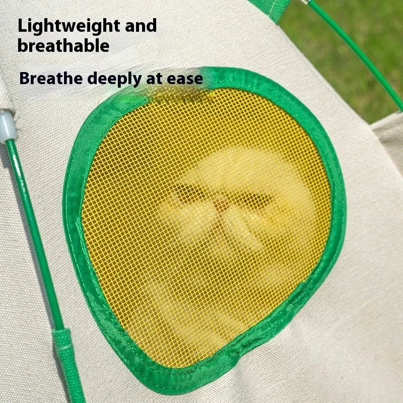 Dome-shaped cloth cat tent with optional thick pad for indoor pet sleeping