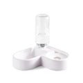 White automatic cat water fountain with pump and filter for indoor pet hydration