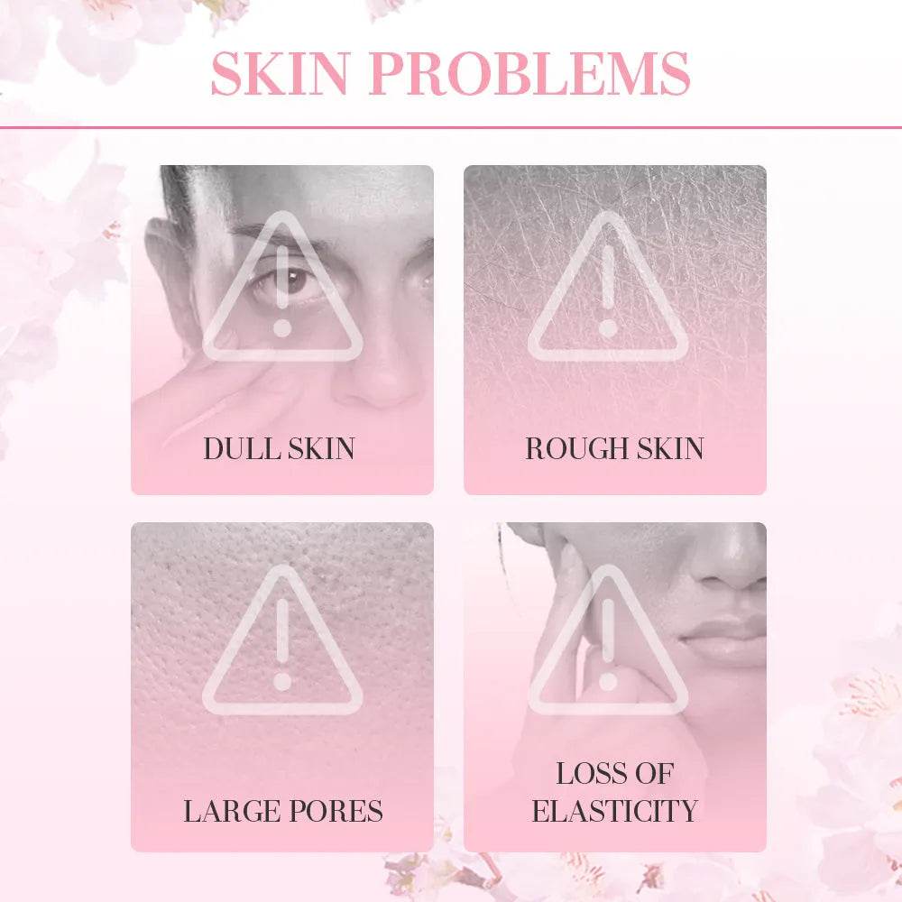 5-piece facial and body skin care set with whitening cleanser toner lotion eye cream serum