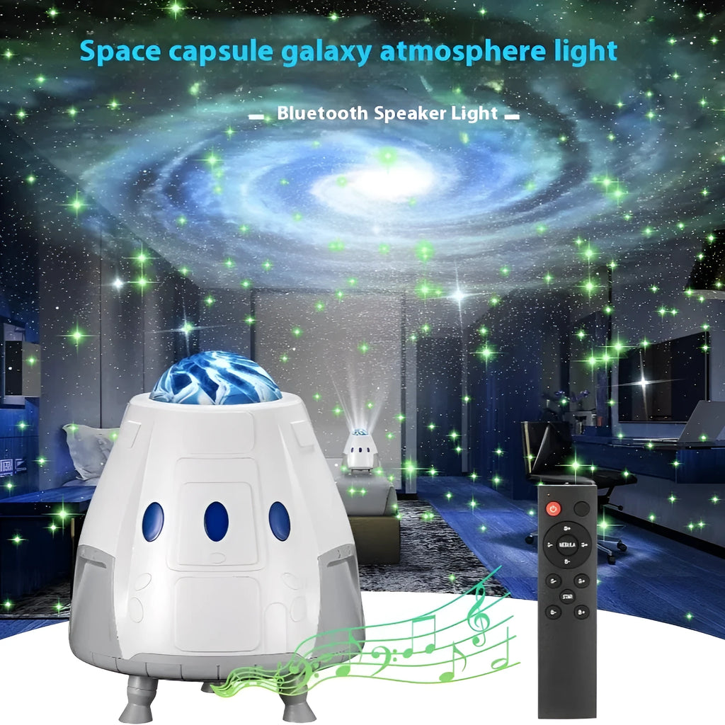 Creative Space Capsule Starry Atmosphere USB Projection Lamp in Space White or Space Gray
