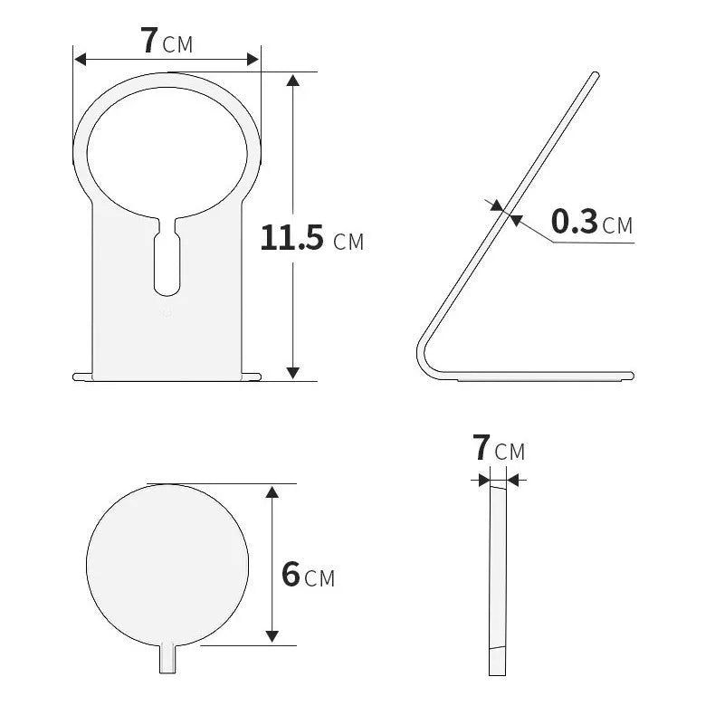 Silver aluminium alloy magnetic wireless charging bracket for MagSafe phones desktop stand