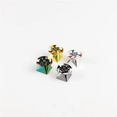 Single metal gyro keycap with cross shaft fit for DIY mechanical keyboard in gold colour