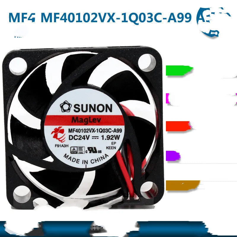 MF40102VX-1Q03C-A99 24V 4 cm DC axial cooling fan for electronics and enclosure cooling