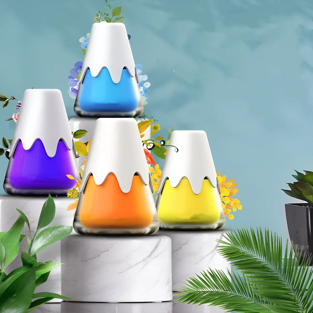 Snow Mountain Cup car mounted aroma gel air freshener in glass pot with 9.1x6.9cm dimensions