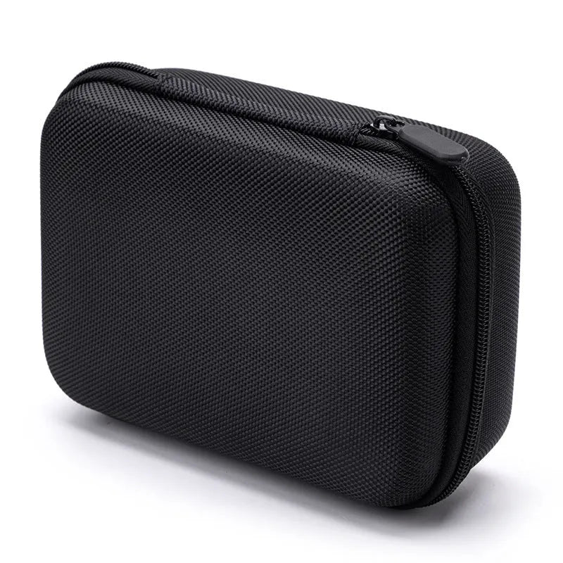 Multifunctional drop-resistant data cable storage bag, 17x12x7cm, nylon wear-resistant composite material with rope handle
