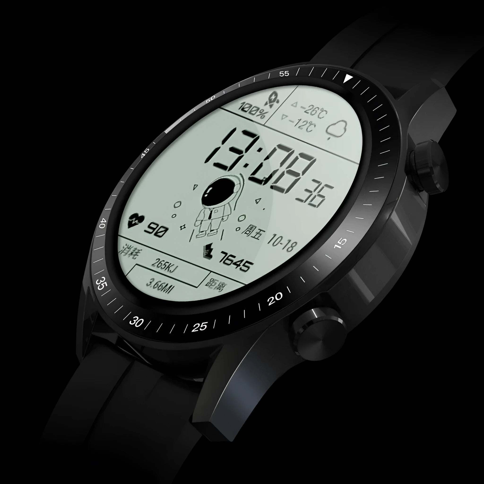 Round smart Bluetooth calling watch with aluminium alloy case and TFT touch screen