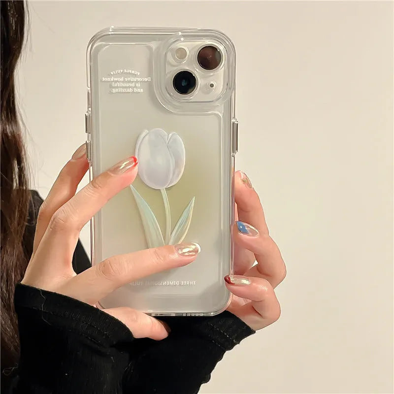 TPU shockproof iPhone case in gradient colours showing all-inclusive protective design