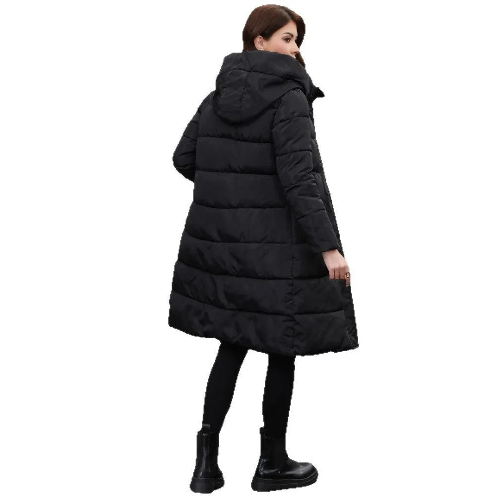 Black men's hooded slim fit jacket with long sleeves and polyester construction