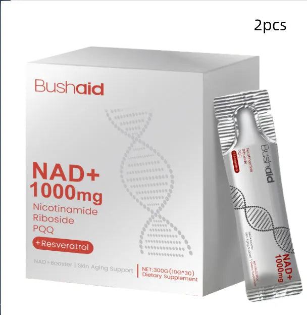Container of anti ageing drink supplement powder, 300g total weight with two units inside.