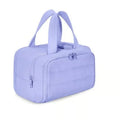 Large open travel toiletry bag in lightweight polyester, shown in a selection of colours.