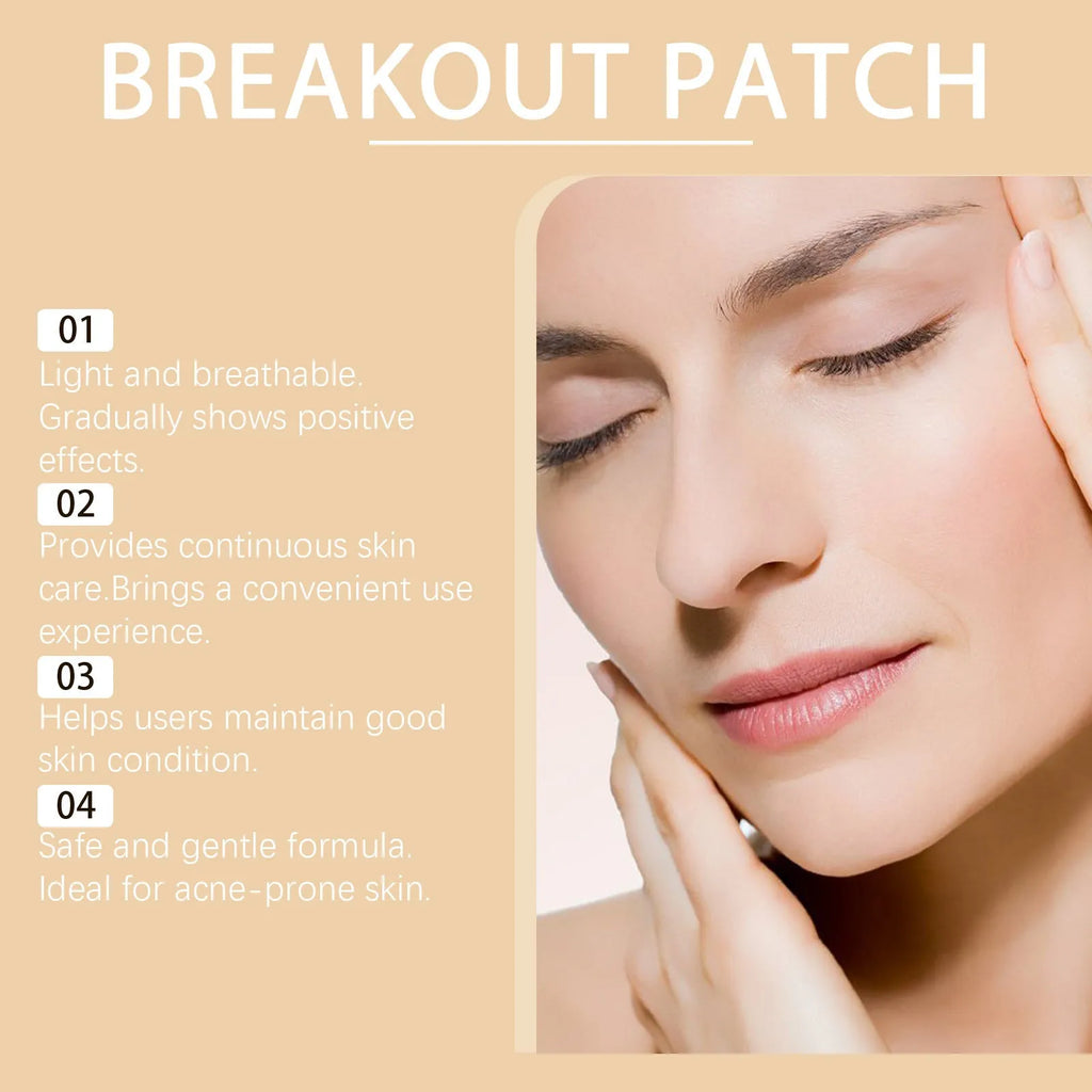 Box of 8 hydrocolloid acne patches containing tea tree oil and centella extract for spot treatment