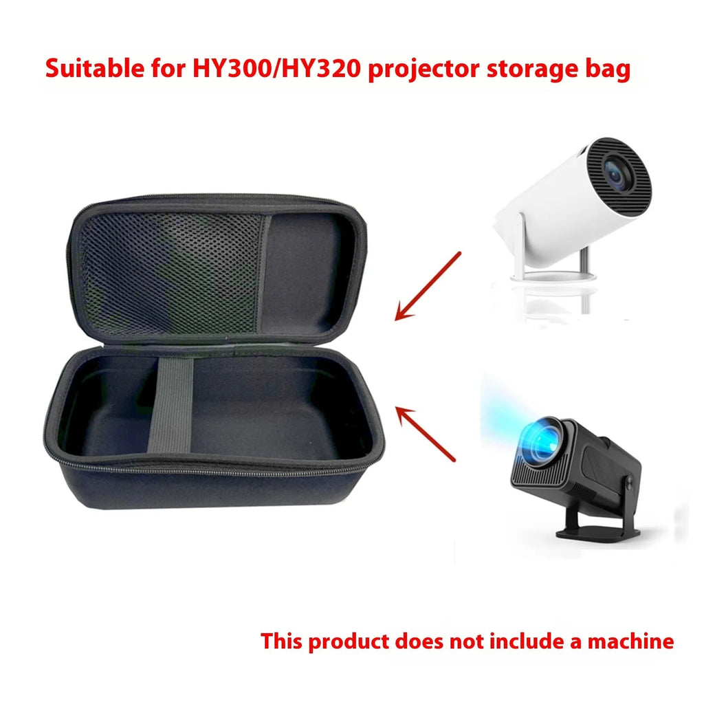 Black EVA projector storage bag for HY320 and HY300 Ultra HD projectors with waterproof packaging