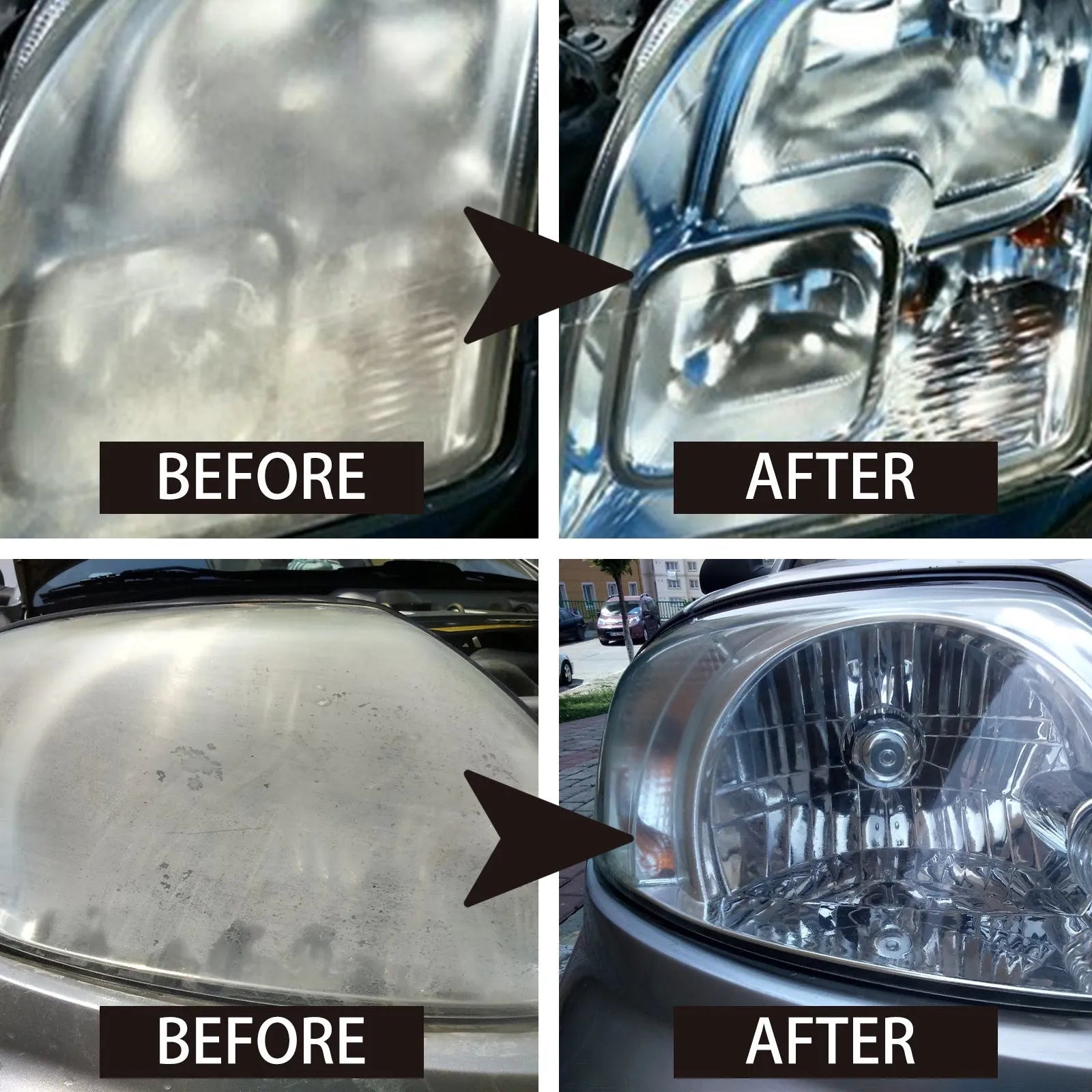 150ml car headlight restoring liquid bottle with applicator for plastic lens repair and coating treatment