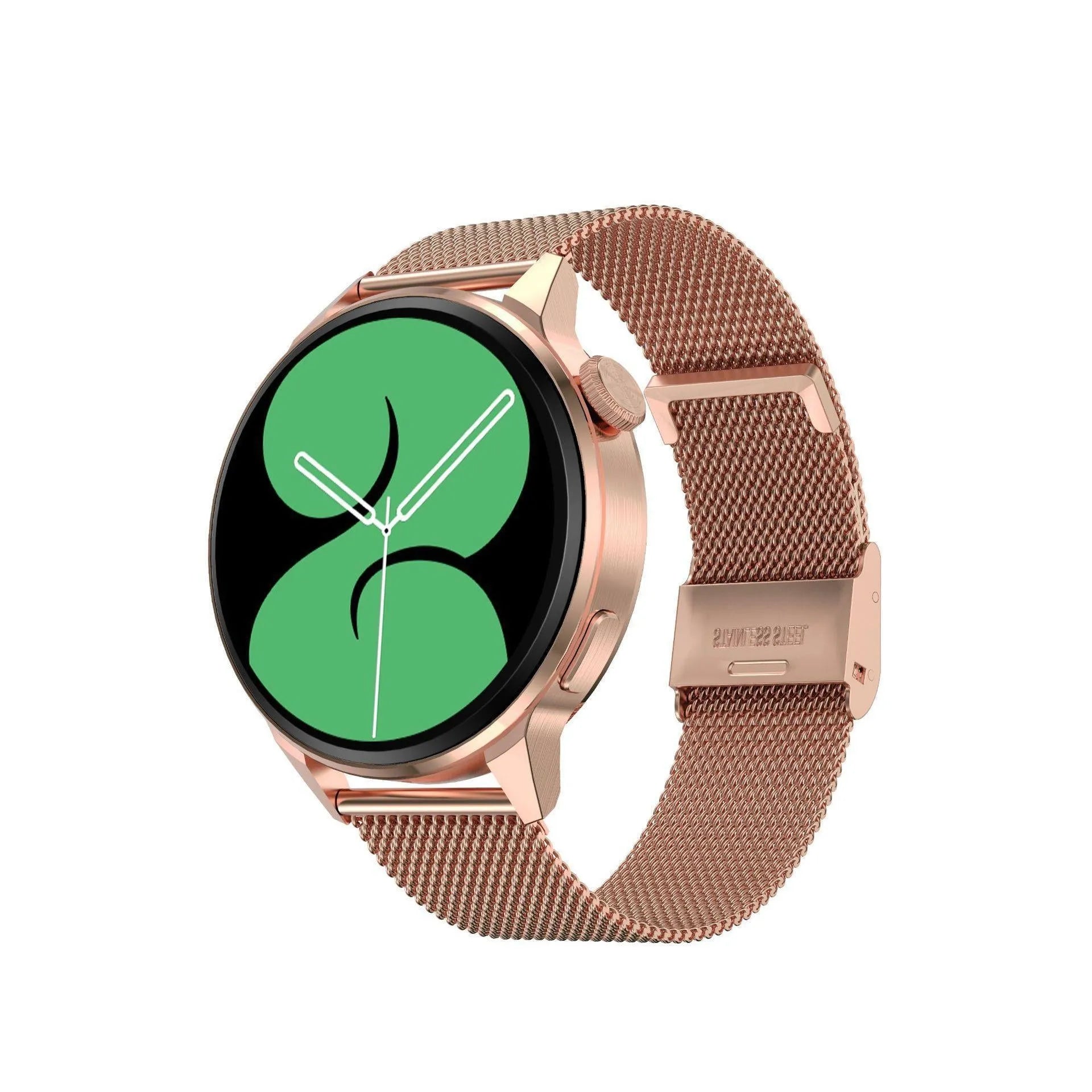 Fashionable smartwatch with Bluetooth calling and wireless charging on wrist showing 1.36-inch TFT screen