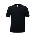 Men's round neck cotton loose T-shirt in black or white colours with Asian sizing options