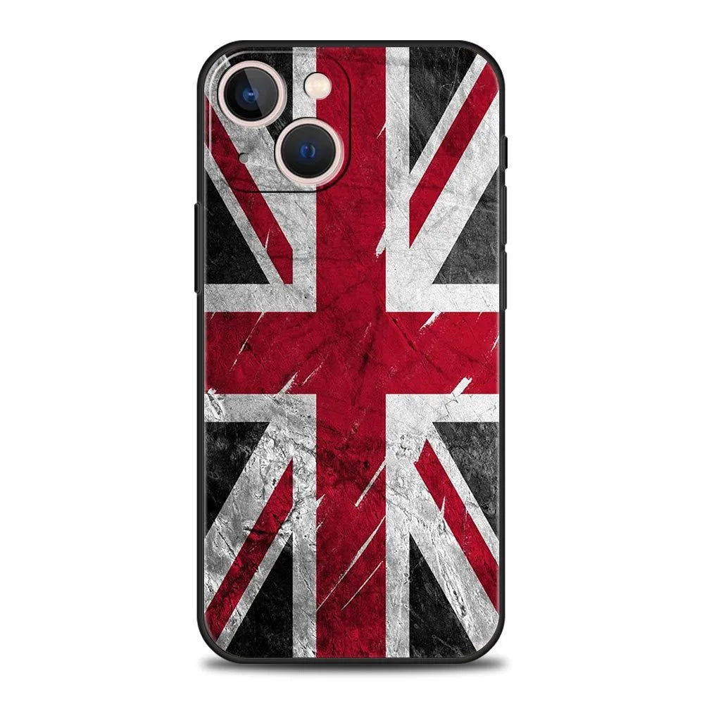 Painted TPU phone case with cartoon and plant design for iPhone 11 to 16 series