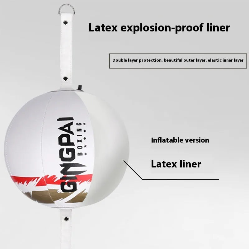 Hanging boxing speed ball for reaction training in black, black and green, or white colour options
