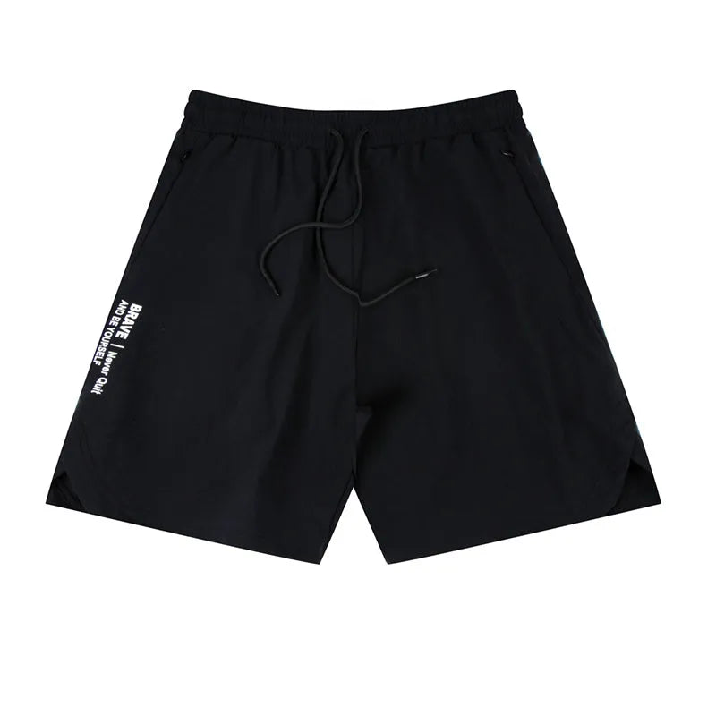 Men's sports running shorts in quick-drying thin nylon-spandex fabric