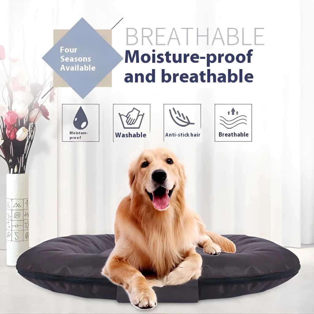 A removable cover dog mattress in Oxford cloth, size 55cm by 45cm, shown in one of four colours.