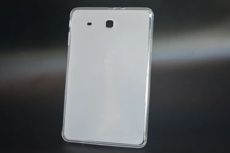 Clear ultra-thin silicone tablet protective case in transparent white simple style