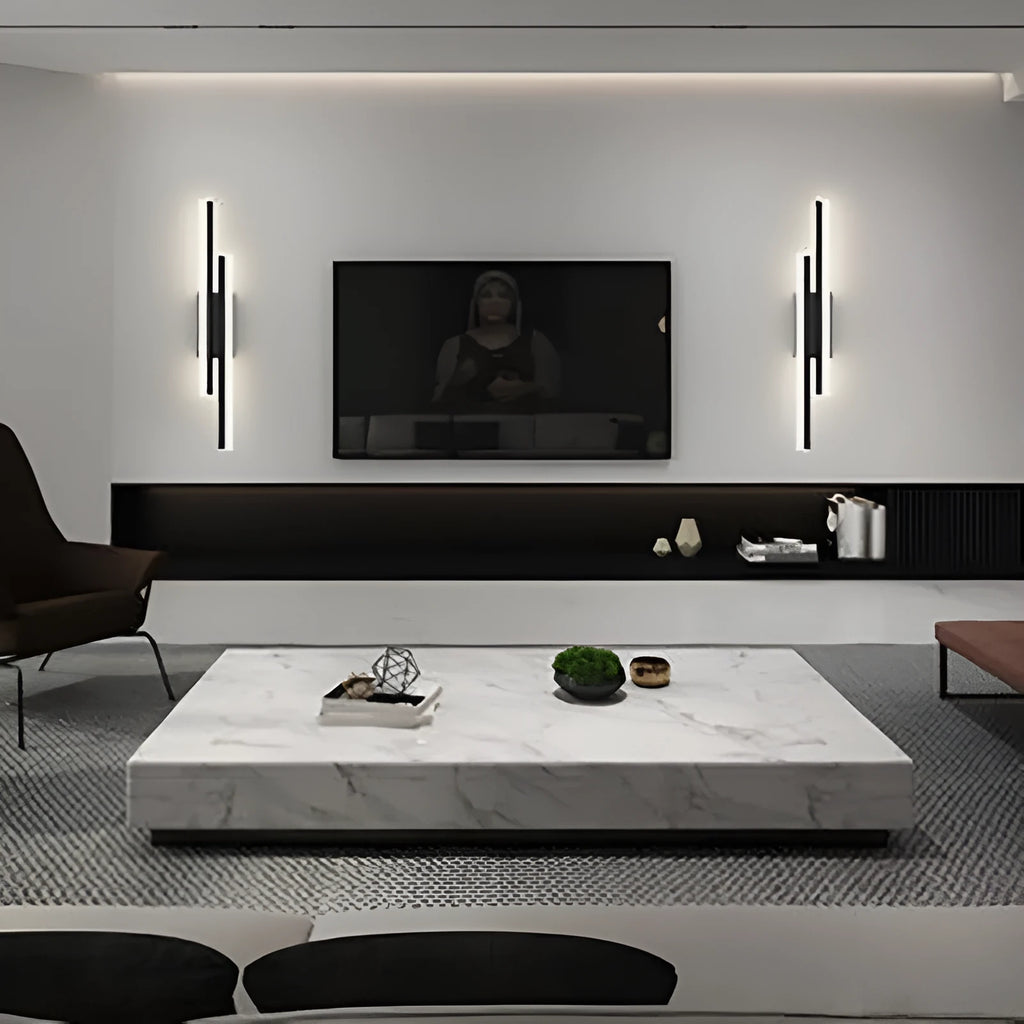 Scandinavian minimalist LED wall light with circular acrylic shade and adjustable arm mounting