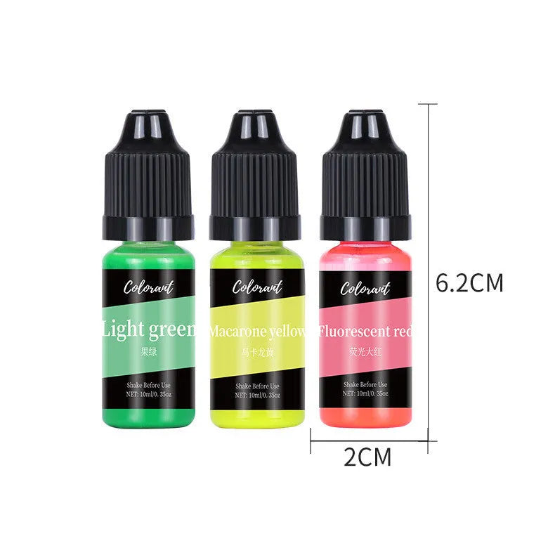 DIY candle colour concentrate pigment set with 30 colours in 10ml bottles for wax and soap projects