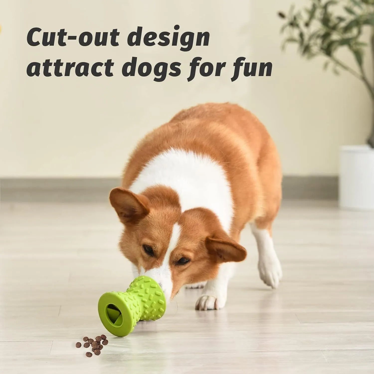 Blue natural rubber hollow bone dog toy with treat leakage holes for aggressive chewers.