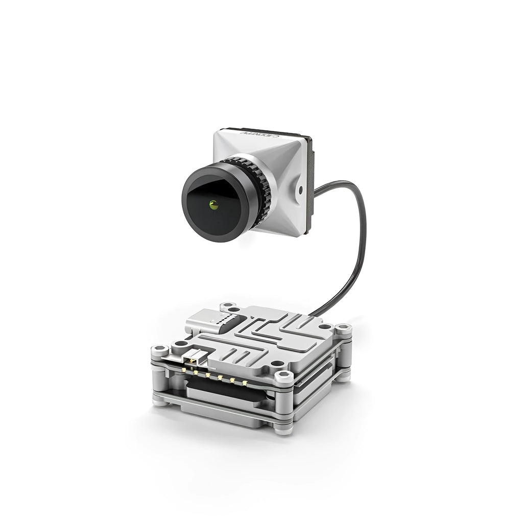 Caddx ADAPTS DJI FPV digital transmission machine with silver housing and Polar Vista module