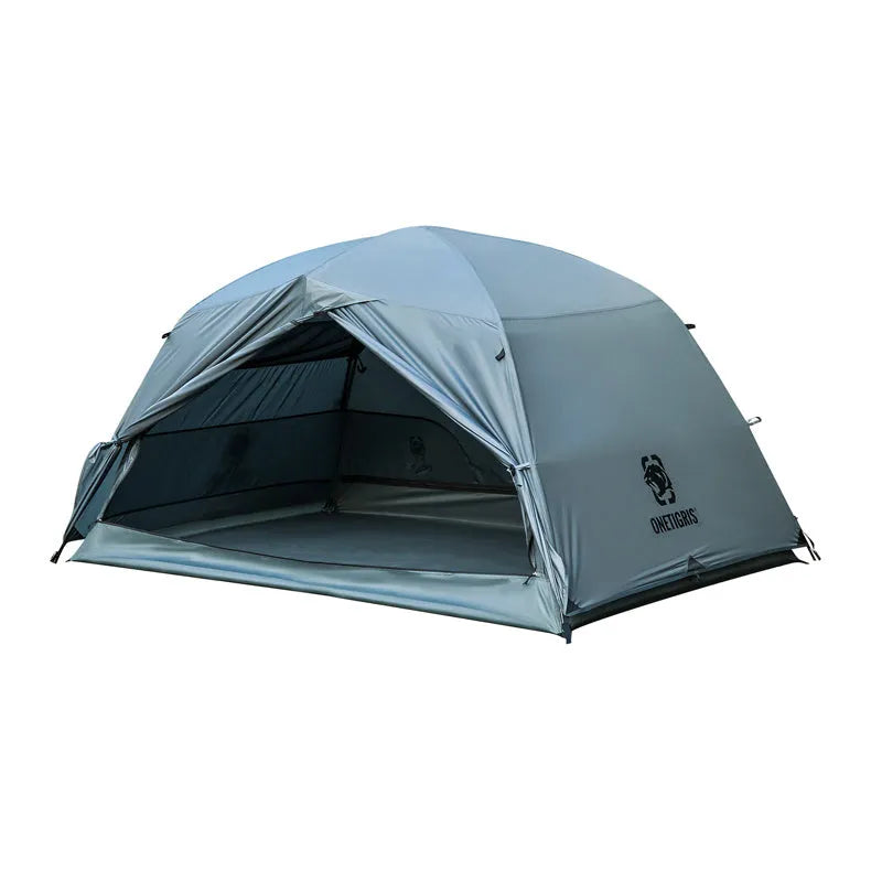 Leisure Portable Stand Camp Tent 2 person double skin tent in brown and dark green 220x132x110cm