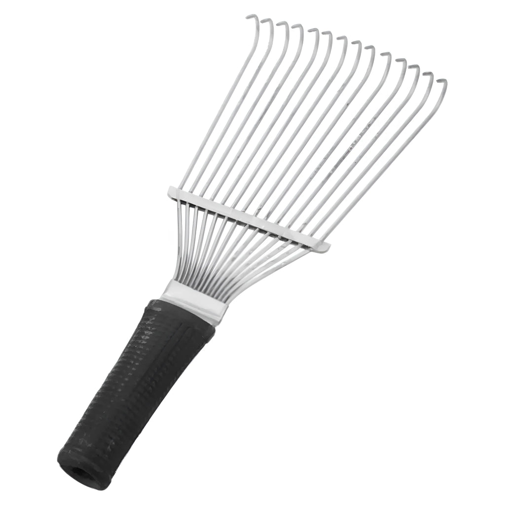 Black handled stainless steel pet grooming rake comb dematting tool 33 cm long