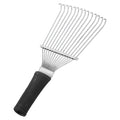 Black handled stainless steel pet grooming rake comb dematting tool 33 cm long