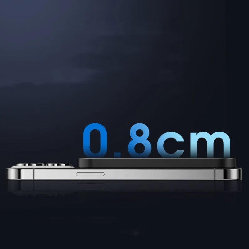Black and Titanium Gold magnetic wireless alloy power bank with capacity options displayed.