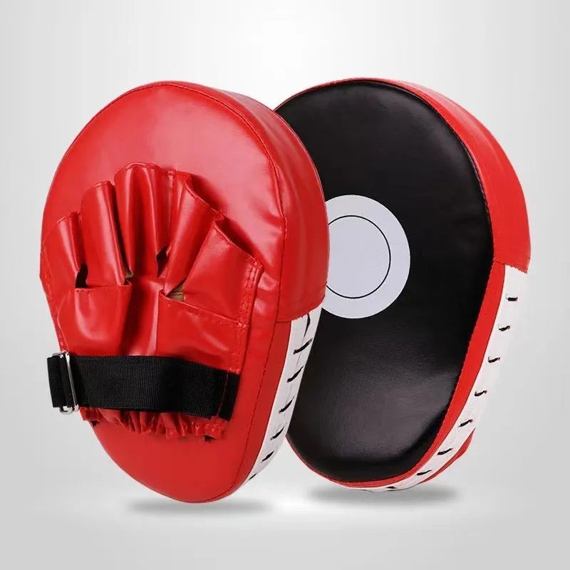 A pair of vertical PU boxing punch mitts hand targets for Muay Thai and Sanda training.