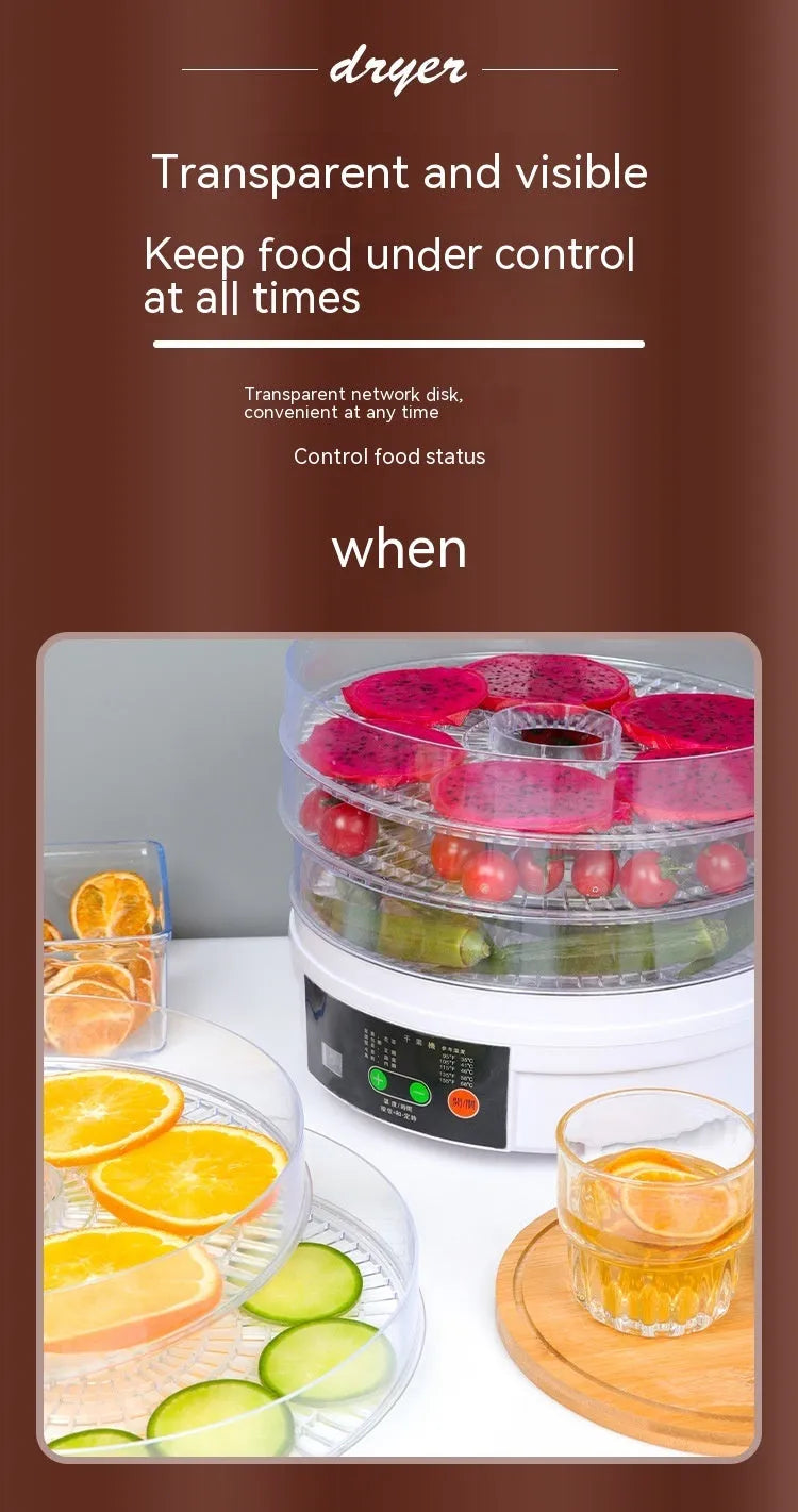 7-layer stainless steel food dehydrator with UK plug for home fruit and vegetable drying
