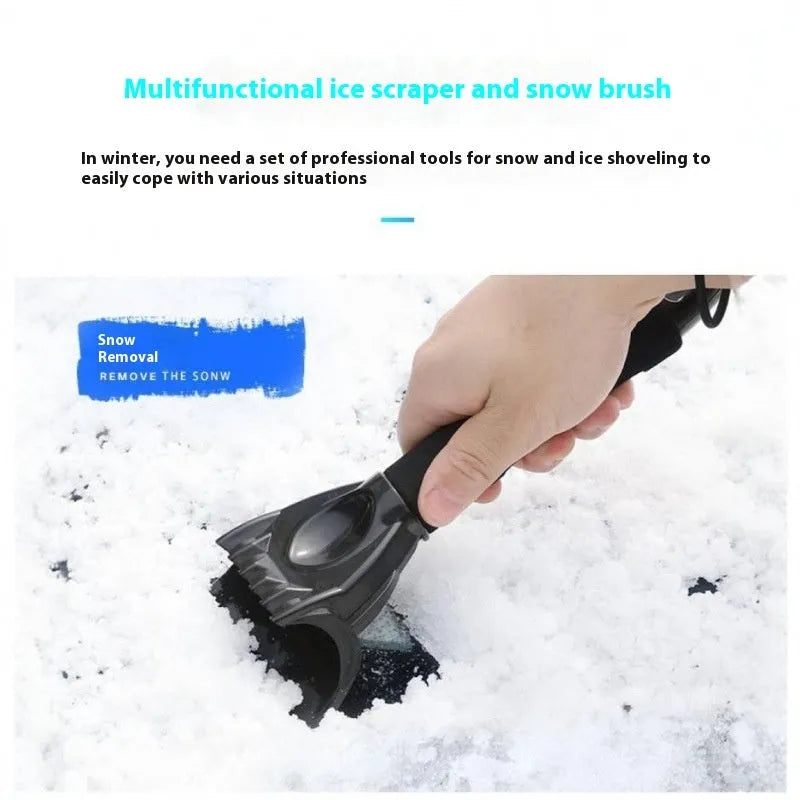 Plastic de-icing snow shovel for car front windshield winter ice cleaning tool