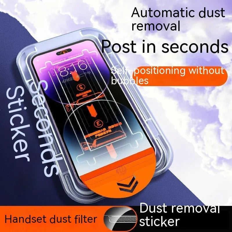 Two-pack of tempered glass iPhone screen protectors in HD clear and privacy peep-proof options.