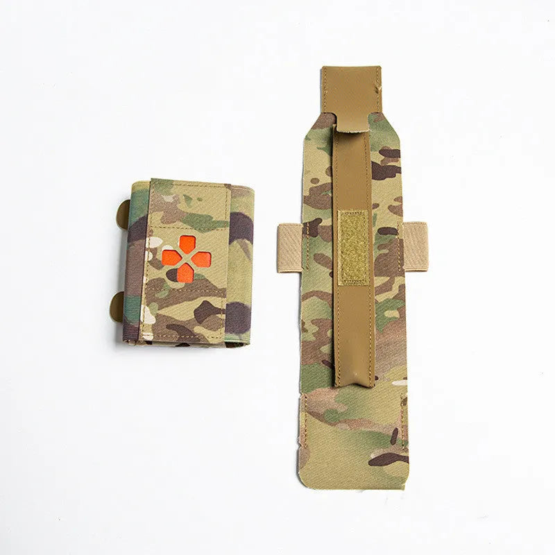 Nylon first-aid kit in CP camouflage colour with tactical design for outdoor emergency use
