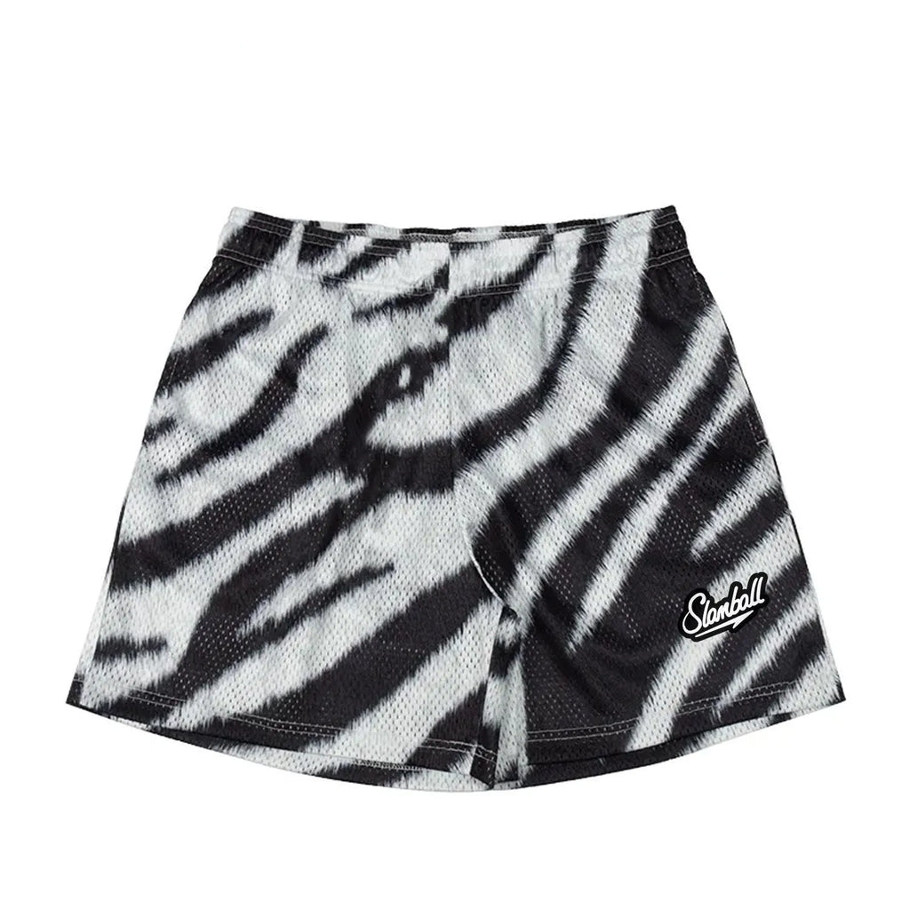Men's leopard print fitness shorts for sports training and basketball