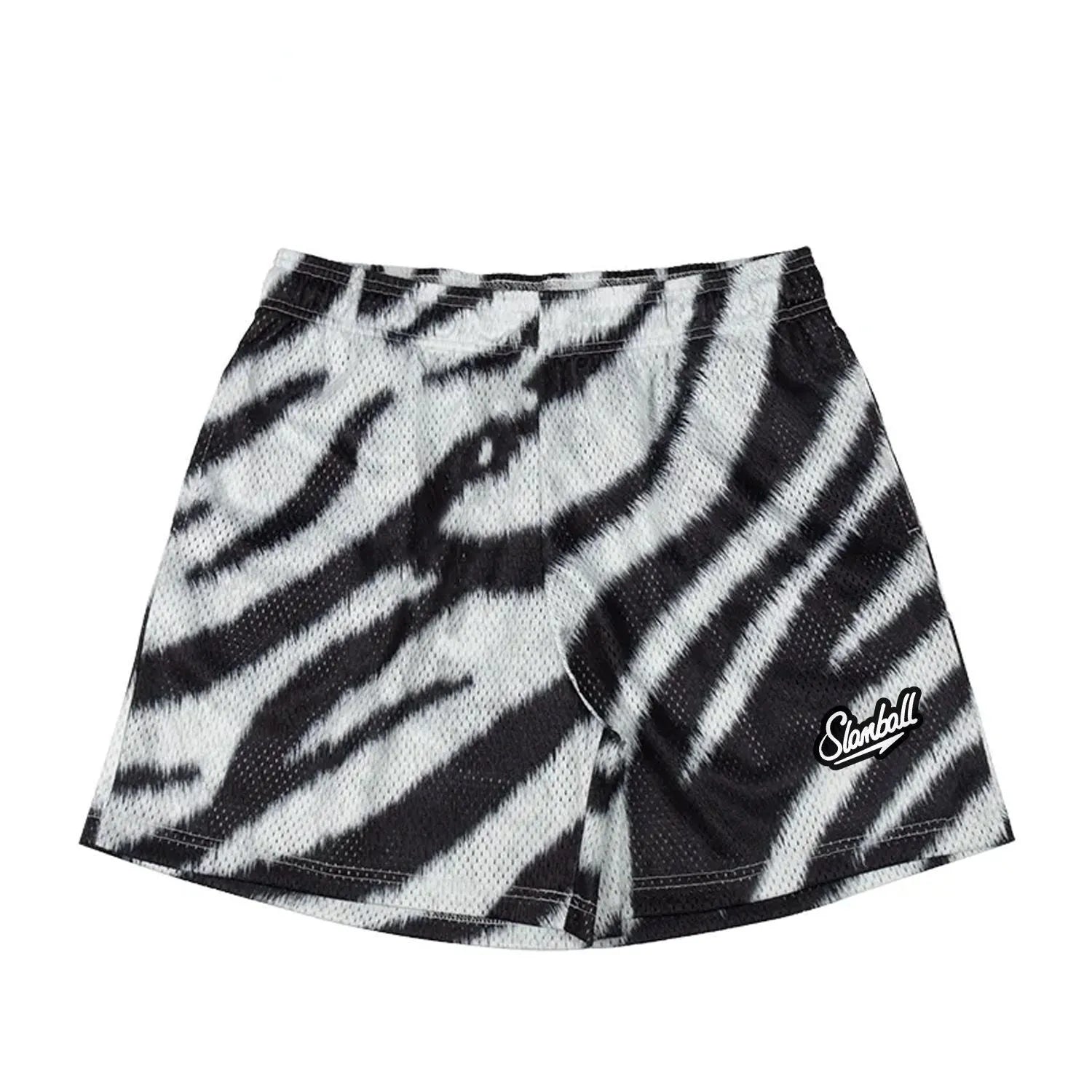 Men's leopard print fitness shorts for sports training and basketball